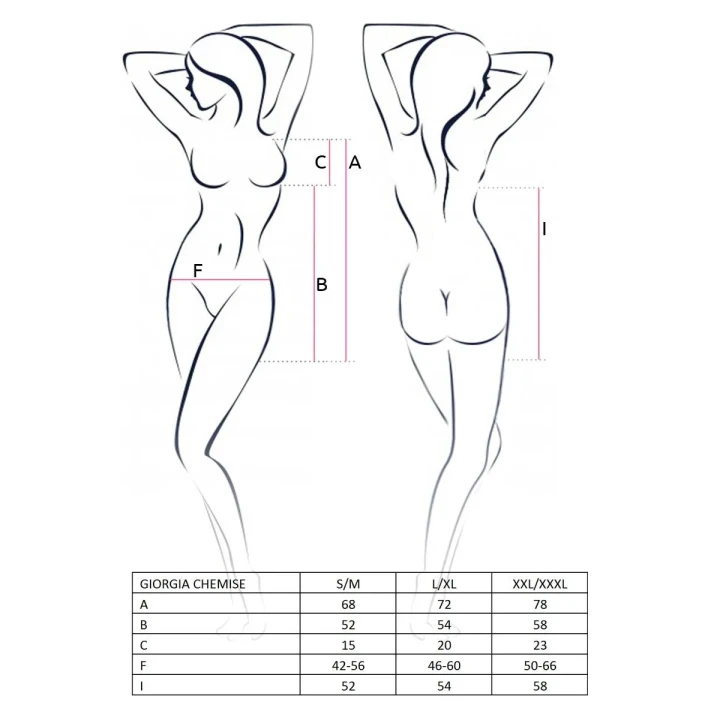 Koszulka nocna Bielizna-GIORGIA CHEMISE czarna XXL/XXXL - Casmir z koronką