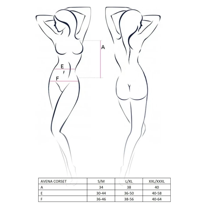 Elegancki gorset satynowy Bielizna-AVENA w srebrnym kolorze S/M - Casmir