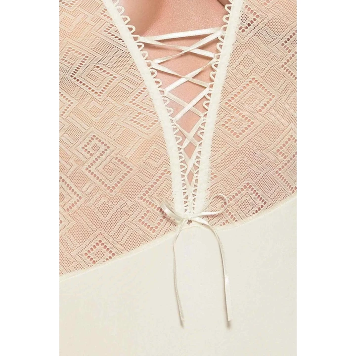 Eleganckie body damskie XXL/XXXL z mikrofibry i koronką - Casmir Bielizna-CREDA