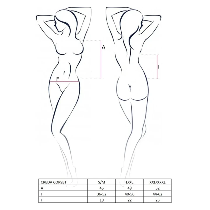 Gorset koronkowy Bielizna-CREDA CORSET w kolorze kremowym XXL/XXXL - Casmir