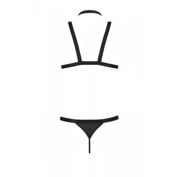 Komplet odzieżowy 039 SET ANDREW czarny XXL/XXXL z stringami i harness'em