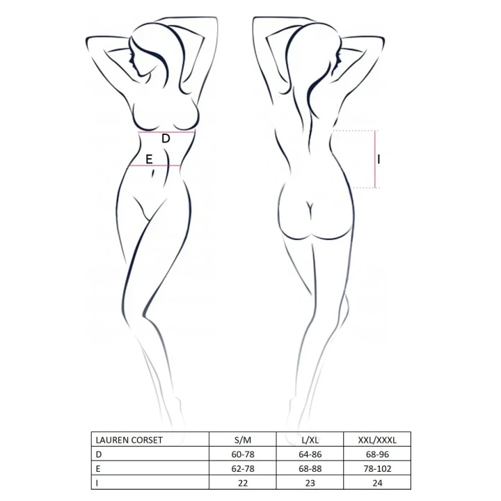 Gorset satynowy czarny XXL/XXXL – Model LAUREN od Casmir, elegancki i zmysłowy.