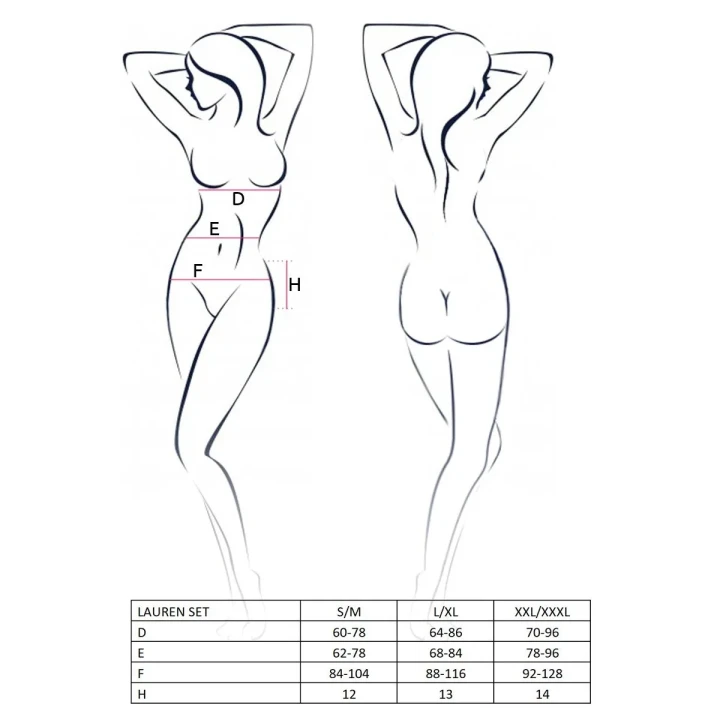 Zmysłowy komplet bielizny z biustonoszem open bra czarny XXL/XXXL – Casmir LAUREN