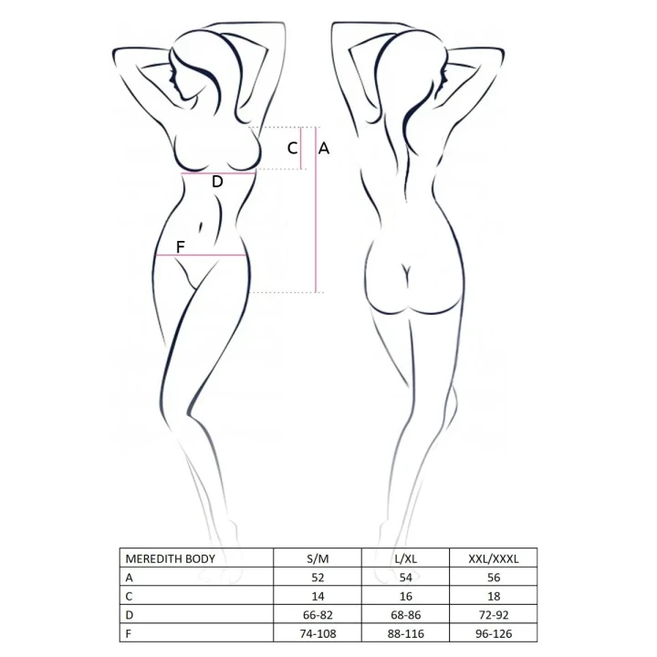 Body koronkowe MEREDITH w kolorze czarnym XXL/XXXL - Casmir