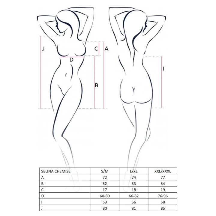 Koszulka nocna Selina granatowa L/XL z koronką - Casmir