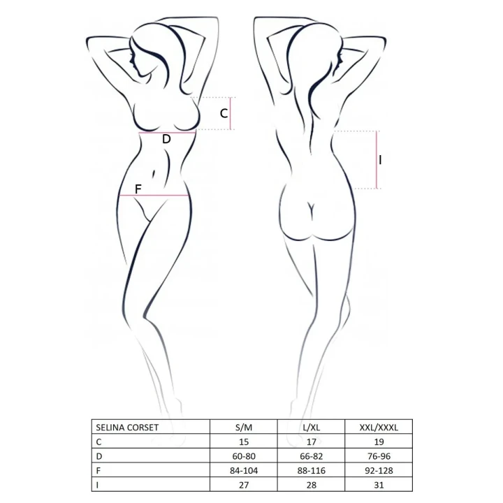 Gorset koronkowy Selina granatowy L/XL - Casmir, elegancka bielizna damska