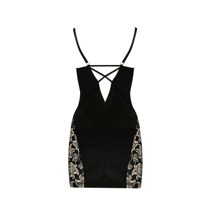 Elegancka czarna chemise VICTORIA L/XL - wysoka jakość Casmir