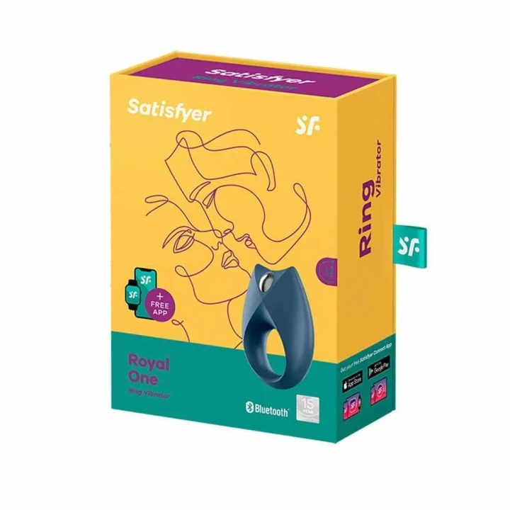 Stymulator intymny dla par z wibracjami - Satisfyer Royal One, wodoodporny pierścień
