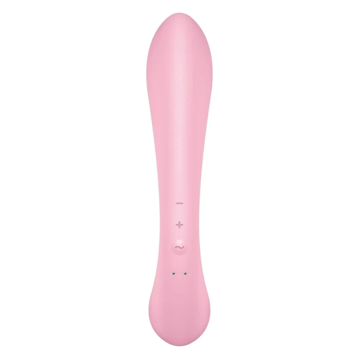 Wibrator typu króliczek Satisfyer Triple Oh z 12 programami wibracyjnymi, różowy
