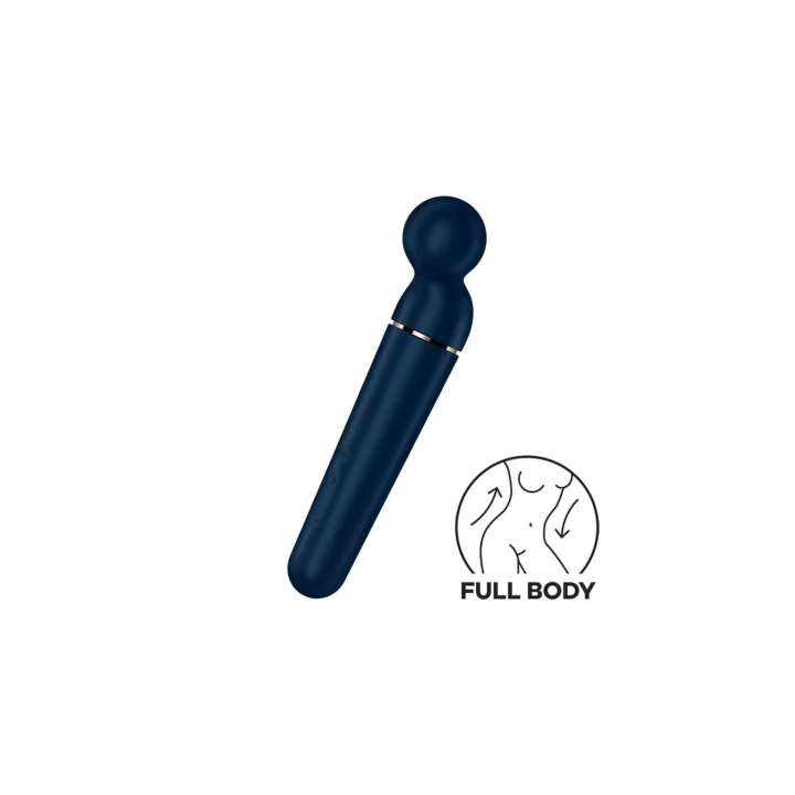 Masażer do ciała Satisfyer Planet Wand-er, wodoodporny, niebieski z różowym złotem, XXL