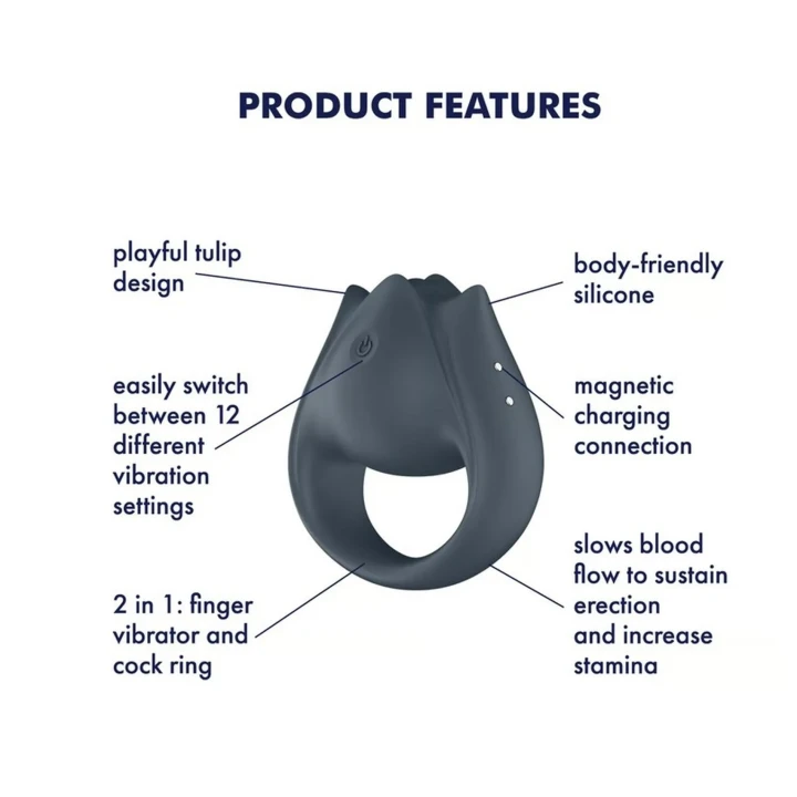 Wibrator 2 w 1 Satisfyer Perfect Pair 2 z silikonem medycznym i 12 programami wibracji