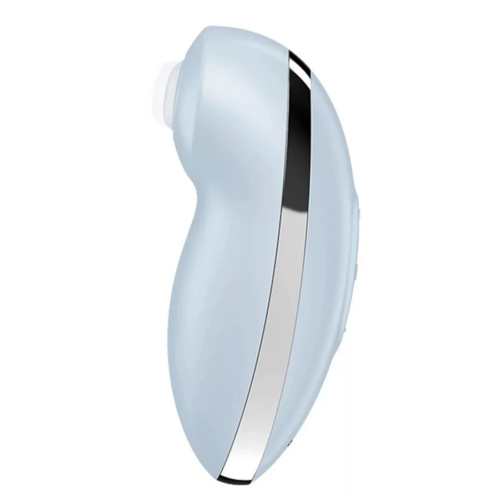 Stymulator łechtaczki Satisfyer Tap & Climax 2, wodoodporny, silikonowy, niebieski