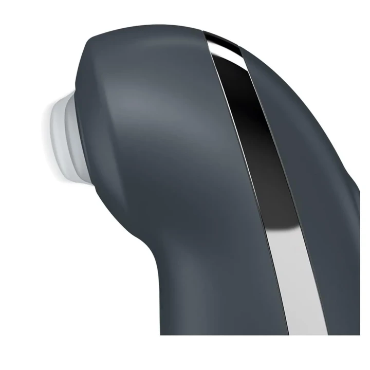 Stymulator łechtaczkowy Satisfyer Tap & Climax 2, szary, z funkcją wibracji i stukania