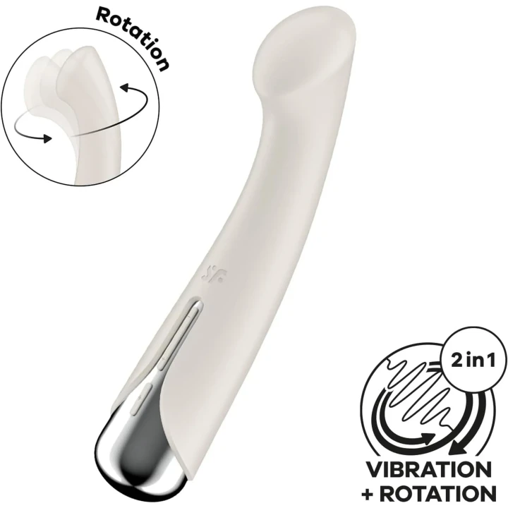 Wibrator rotacyjny do punktu G Satisfyer Spinning G-Spot 1, silikonowy, wodoodporny