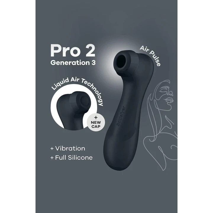 Pro 2 Generation 3with Liquid Air Technology, Vibration and Bluetooth/App black