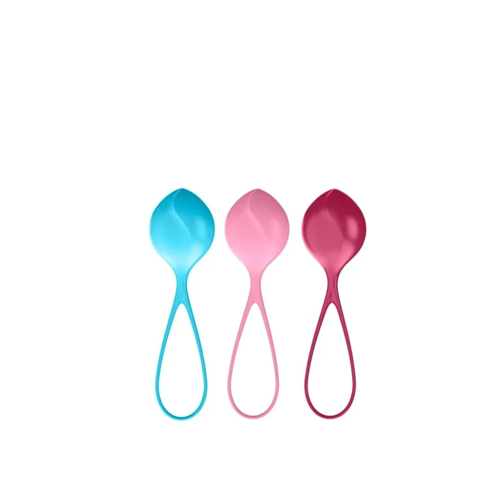 Kulki do ćwiczeń Kegla Satisfyer C03 - zestaw 3 wag dla zdrowia i przyjemności