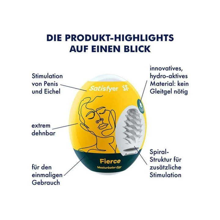 Masturbator elastyczny jednorazowy (EGGCITED - Fierce) z Hydro-Aktivnym TPE