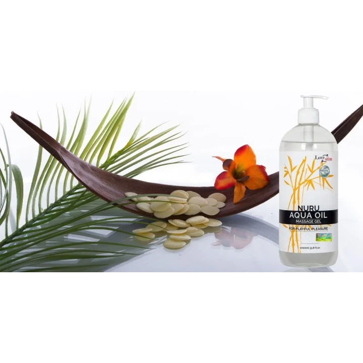 Olejek do masażu NURU AQUA OIL 1000ml - płyn do relaksacyjnego masażu ciała