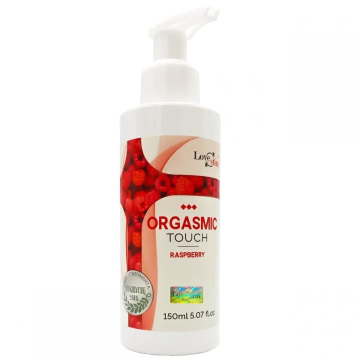 Olejek nawilżający do masażu intymnego ORGASMIC TOUCH RASPBERRY 150 ml