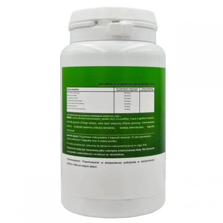 Naturalny suplement diety dla mężczyzn na poprawę pociągu seksualnego i erekcji - Eruss 70 kapsułek