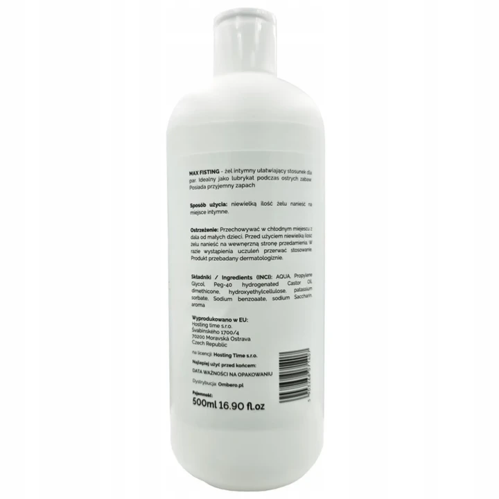 Żel nawilżający do fingu analnego MAX FISTING 500ml - komfort i bezpieczeństwo