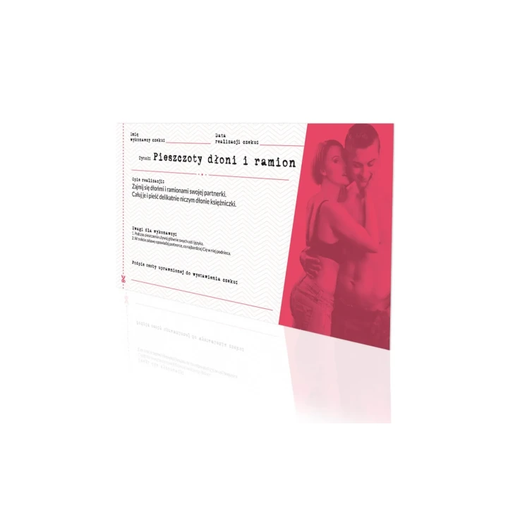 Erotyczna książeczka czekowa dla niej - gra intymna z 12 zadaniami dla par