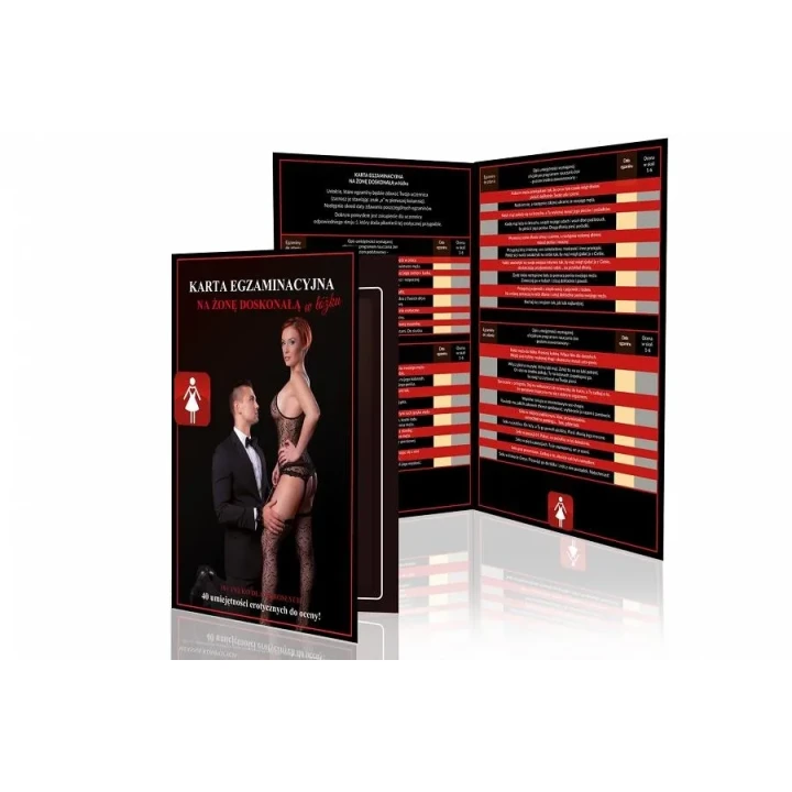Gra intymna - Karta Egzaminacyjna dla mężów z wyzwaniami erotycznymi 18+