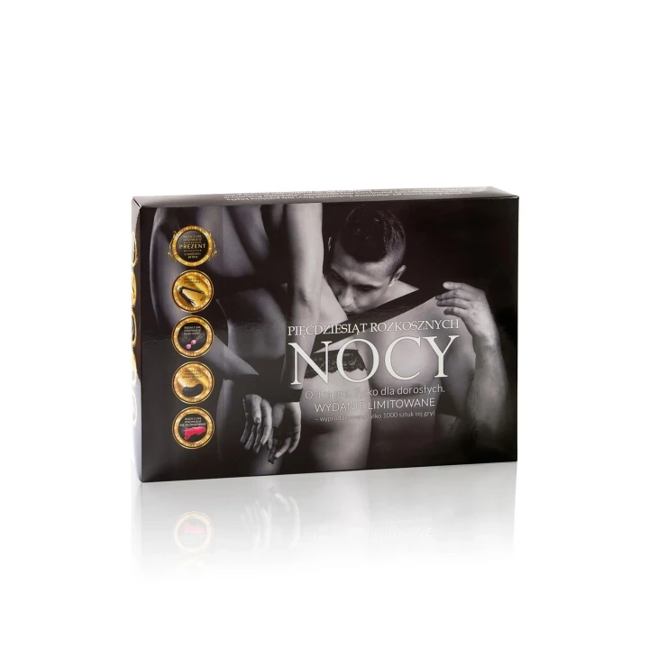 Gra towarzyska dla par "Pięćdziesiąt rozkosznych nocy" - emocje, zmysłowość i odkrycia.