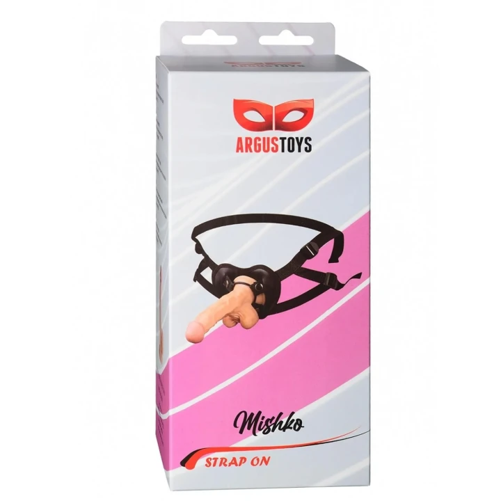 Dildo strap-on z regulowanym paskiem, elastyczne PVC, stylowe i komfortowe.