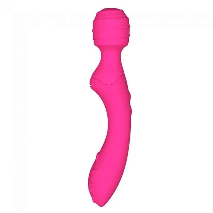 Wibrator różdżka z silikonowym zakończeniem - TWIST Danger Pink, 8 trybów wibracji