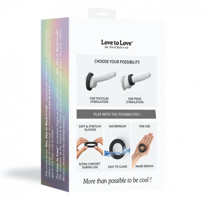 Pierścień erekcyjny - czarny onyks, 100% płynny silikon, wodoodporny, elastyczny