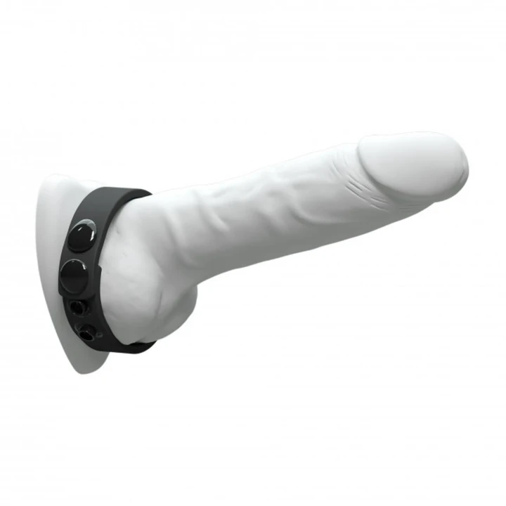 regulowany pierścień erekcyjny HERO RING - czarny onyks, silikon, wodoodporny