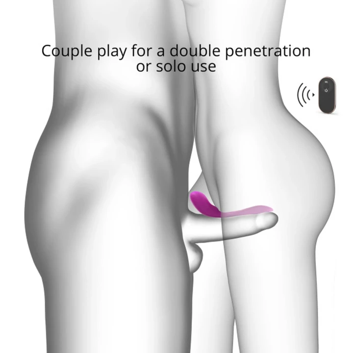 Wibrator podwójny zdalnie sterowany, elastyczny, wodoodporny - MATCH UP SWEET ORCHID