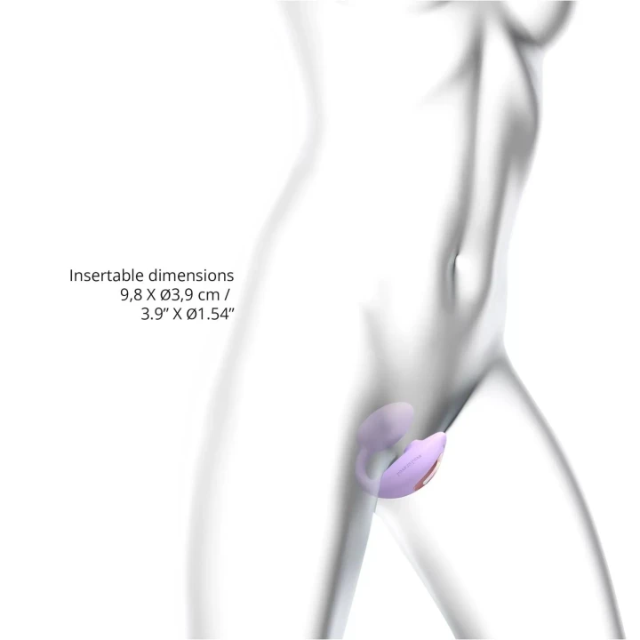 Stymulator intymny z podświetleniem LED, technologią Flapping, kolor mauve