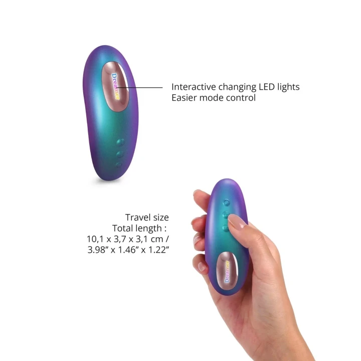 Stymulator łechtaczkowy DREAMER z technologią Sense Touch, turkusowy, ergonomiczny, wodoodporny