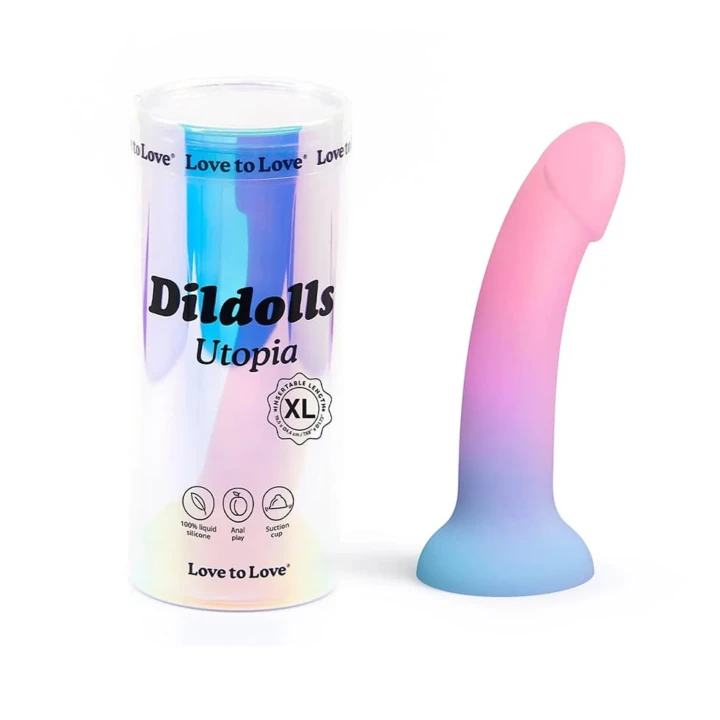 Ergonomiczny dildo XL z przyssawką, aksamitny silikon, długość 21 cm, średnica 4,4 cm
