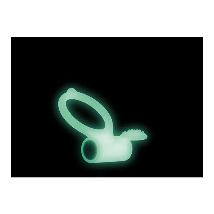 pierścień erekcyjny z wibracjami, świecący w ciemności, silikon medyczny, Dorcel