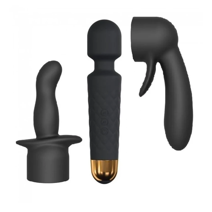 Masażer intymny z wymiennymi końcówkami - Kit Wanderful od Marc Dorcel