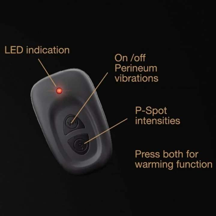 Masażer prostaty z funkcją grzania i 360° rotacji - Dorcel P-SWING