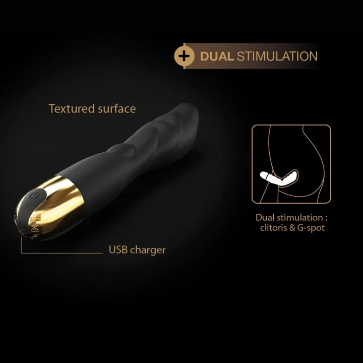 Wibrator elastyczny z 10 trybami wibracji, ergonomiczny, wodoodporny, silikonowy