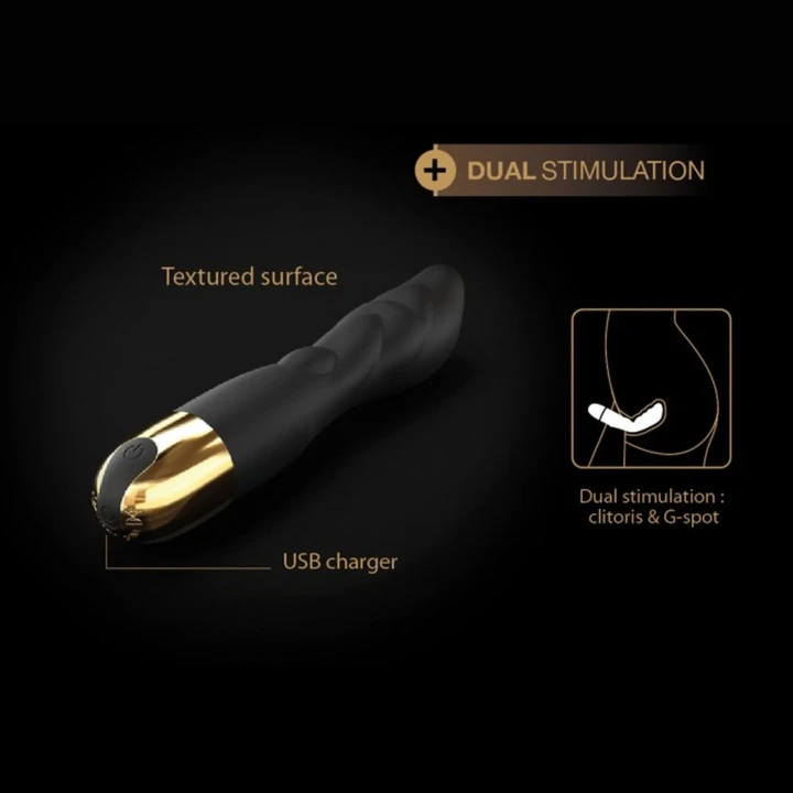 Wibrator elastyczny z 10 trybami wibracji, ergonomiczny, wodoodporny, silikonowy