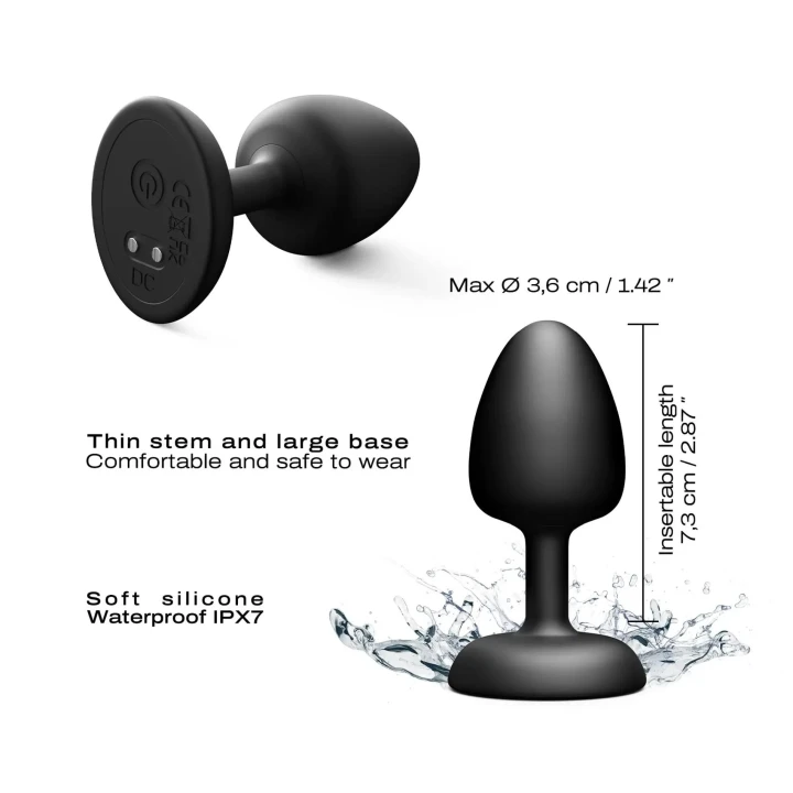 korek analny z wibracjami, silikonowa konstrukcja, wodoodporny, ładowany, 7 trybów
