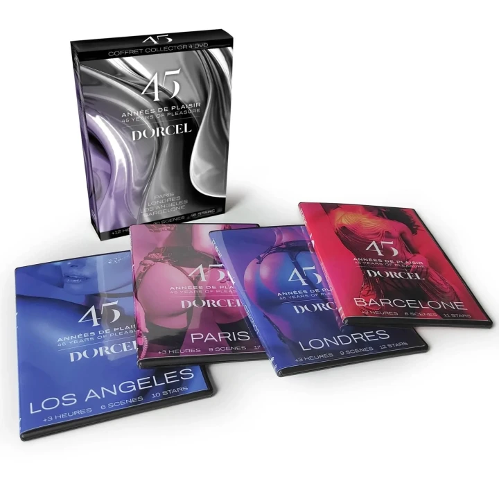 Kolekcjonerski zestaw DVD 45-lecia marki Dorcel – 4 filmy erotyczne z metropolii