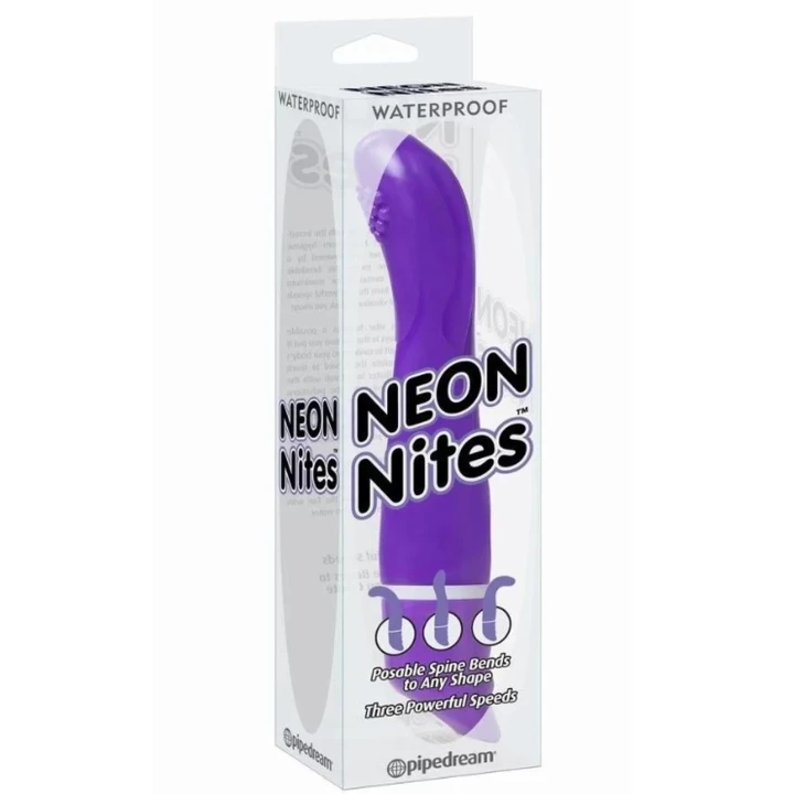 Wibrator xNeon Nites Purple z funkcją regulacji wibracji i wodoodpornością