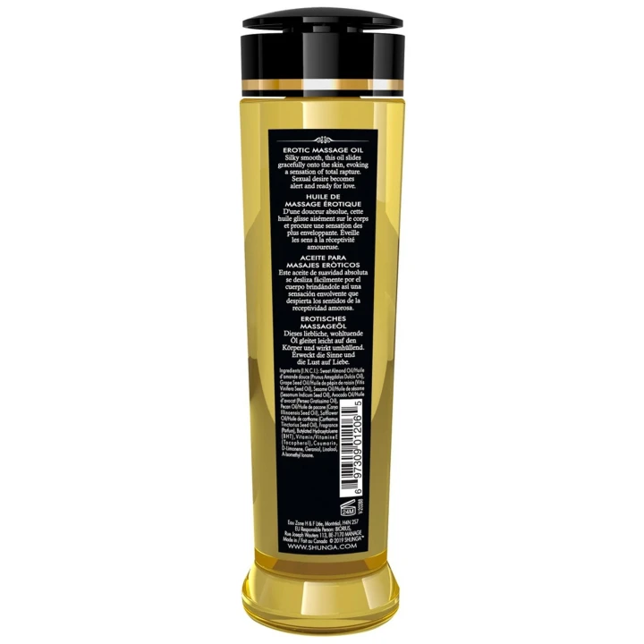 Olejek do masażu o zapachu lawendy Shunga, wegański, 240 ml, nawilżający i odżywczy