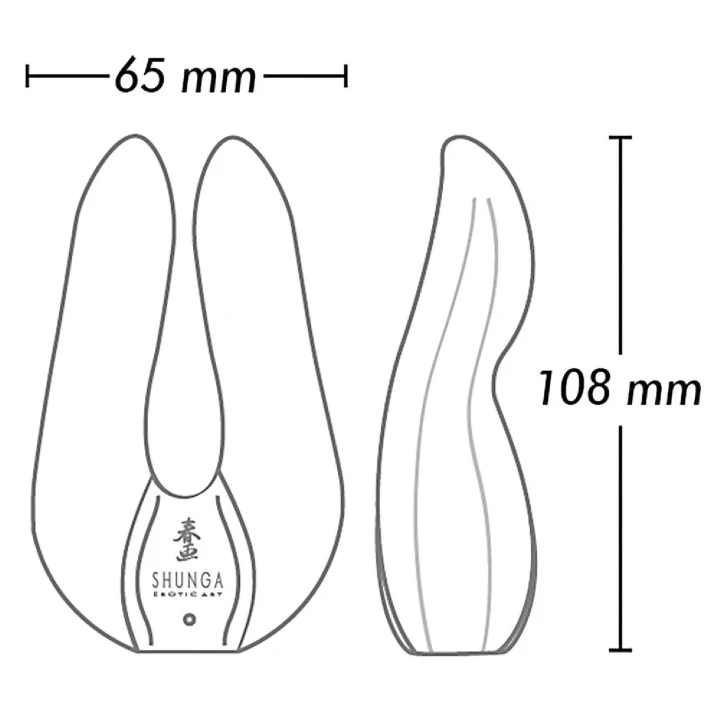Wibrator podwójny AIKO Black z 10 trybami wibracji, silikon medyczny, wodoodporny