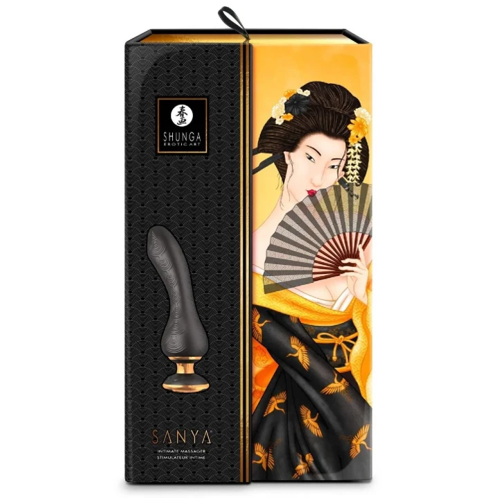 Wibrator intymny SANYA, ergonomiczny, wodoodporny, 10 trybów wibracji, czarny
