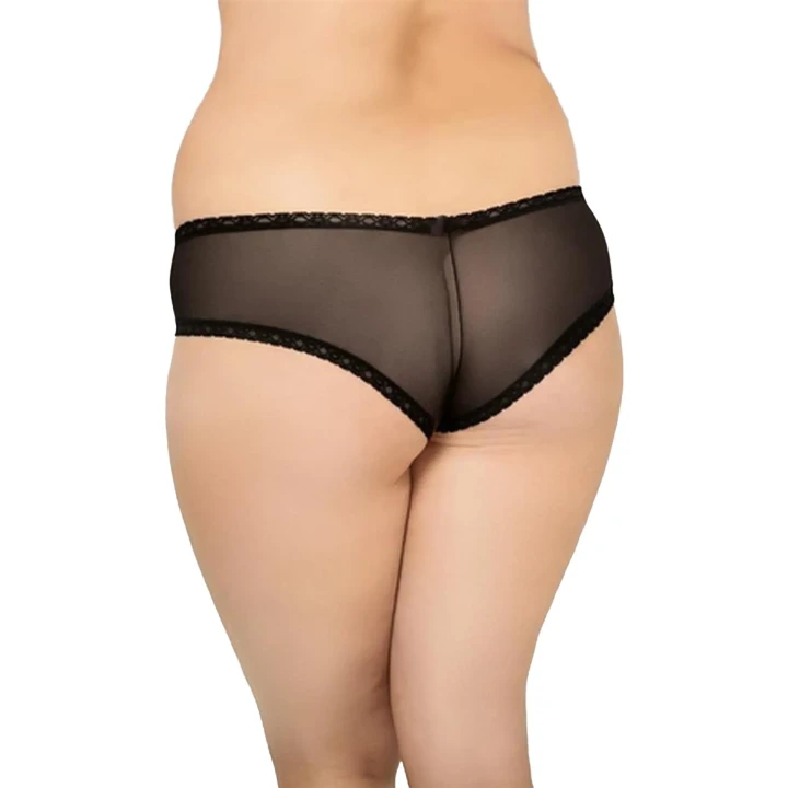 Stringi plus size 3XL 2469 - czarne, koronkowe, zmysłowe i komfortowe