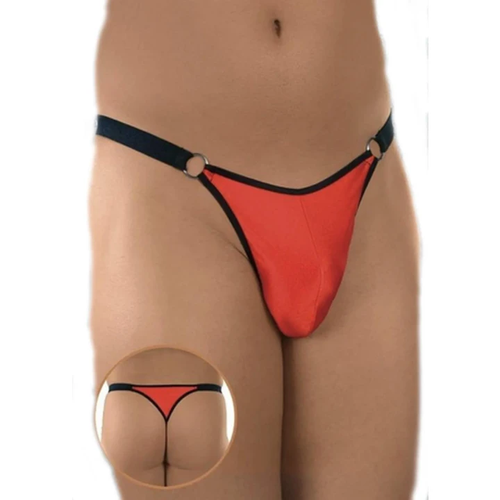 Męskie stringi Thong 4425, czerwone, S/L, eleganckie, z wysokiej jakości materiałów