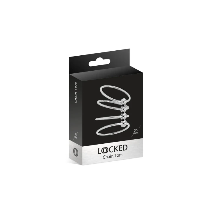 Zapięcie łańcuchowe torc 35 mm - stal nierdzewna, komfortowe doznania BDSM